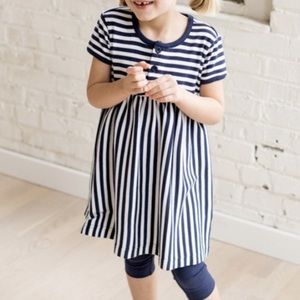 Hanna Andersson Navy Blue Stripe Play Dress